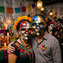 Day of The Dead Skull Masquerade Mask Gold Blue Red Masquerade Couple Party Costume Masks