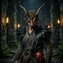 Gothic Animal Skull Masquerade Mask with Antlers and Horns Costume