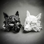 White & Black Wolf Animal Halloween Masquerade Couple Mask