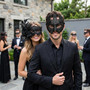 Roman and Lace Masquerade Masks - Black