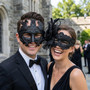 Roman and Lace Masquerade Masks - Black