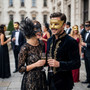 Black and Gold Venetian Masquerade Mask Pair