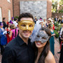 Venetian Lace and Scroll Masquerade Mask - Gold Silver