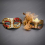 Couples Masquerade Masks Black White Silver