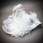 Red Devil Horn Demon Mask & White Tulle Glitter Masquerade Couple Mask Set