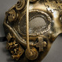 Phantom of Opera Steampunk Masquerade Half Face Mask - Gold