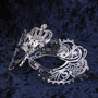 Charming Princess Crown Venetian Masquerade Mask With Diamonds - Silver