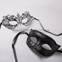 Black Venetian Classic Eyes Mask and Black Charming Princess Laser Cut Masks for Couple