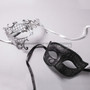 Black Venetian Classic Eyes Mask and Silver Phantom of Opera Laser Cut Masks for Couple