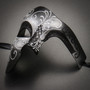 Phantom Of Opera Masquerade Venetian Men Mask - Black Silver - 3 Phantom Of Opera Masquerade Venetian Men Mask - Black Silver - 3