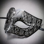 Classic Laser Cut Venetian Masquerade Mask- Black