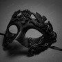 Roman Greek Emperor Masquerade Venetian Mask-Black