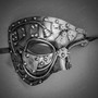 Steampunk Phantom of the Opera Venetian Masquerade Mask - Silver