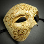 Phantom of the Opera' Venetian Masquerade Mask-Gold Lining