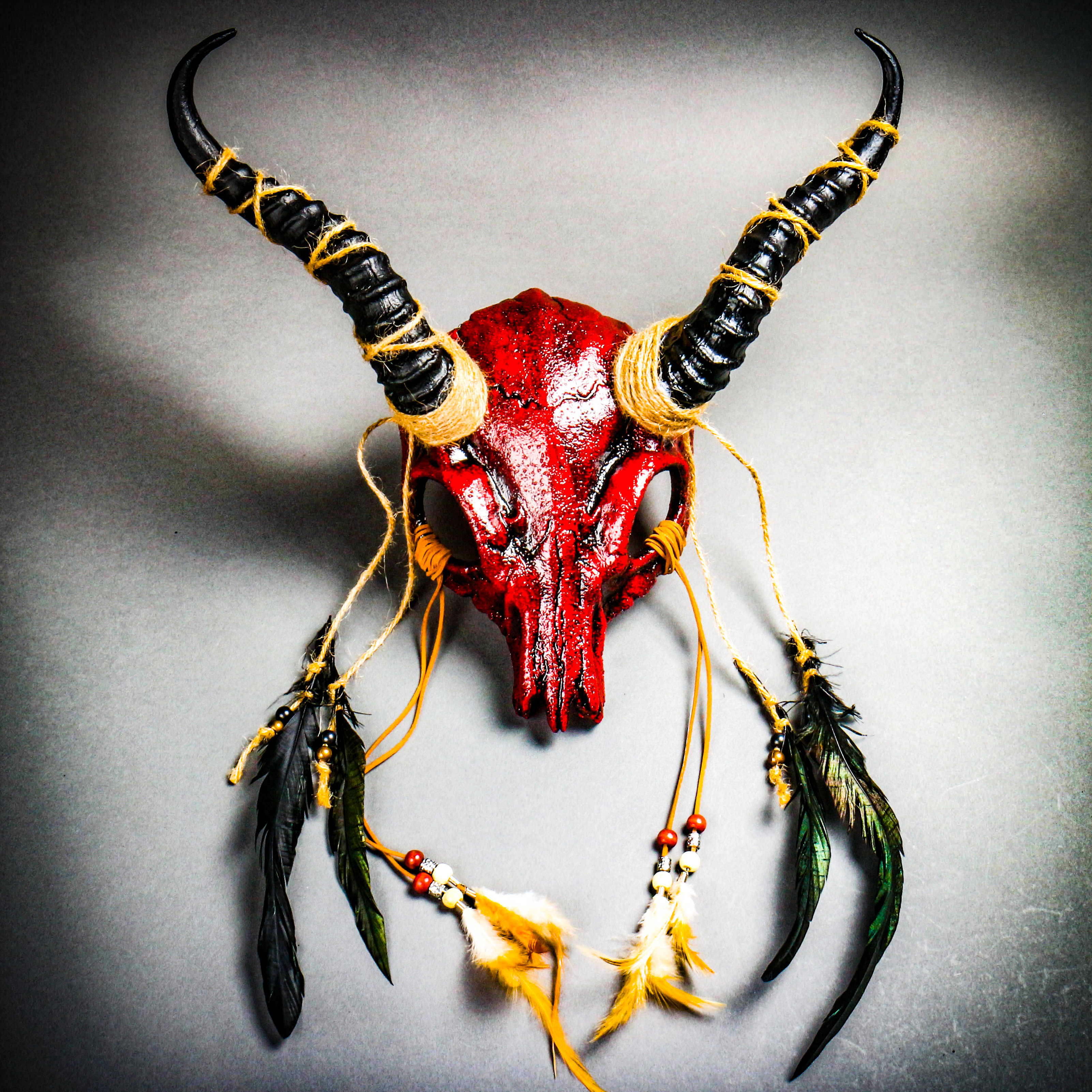 Gold Masquerade Masks Couples Baphomet Goat Demon | Masquerade Store