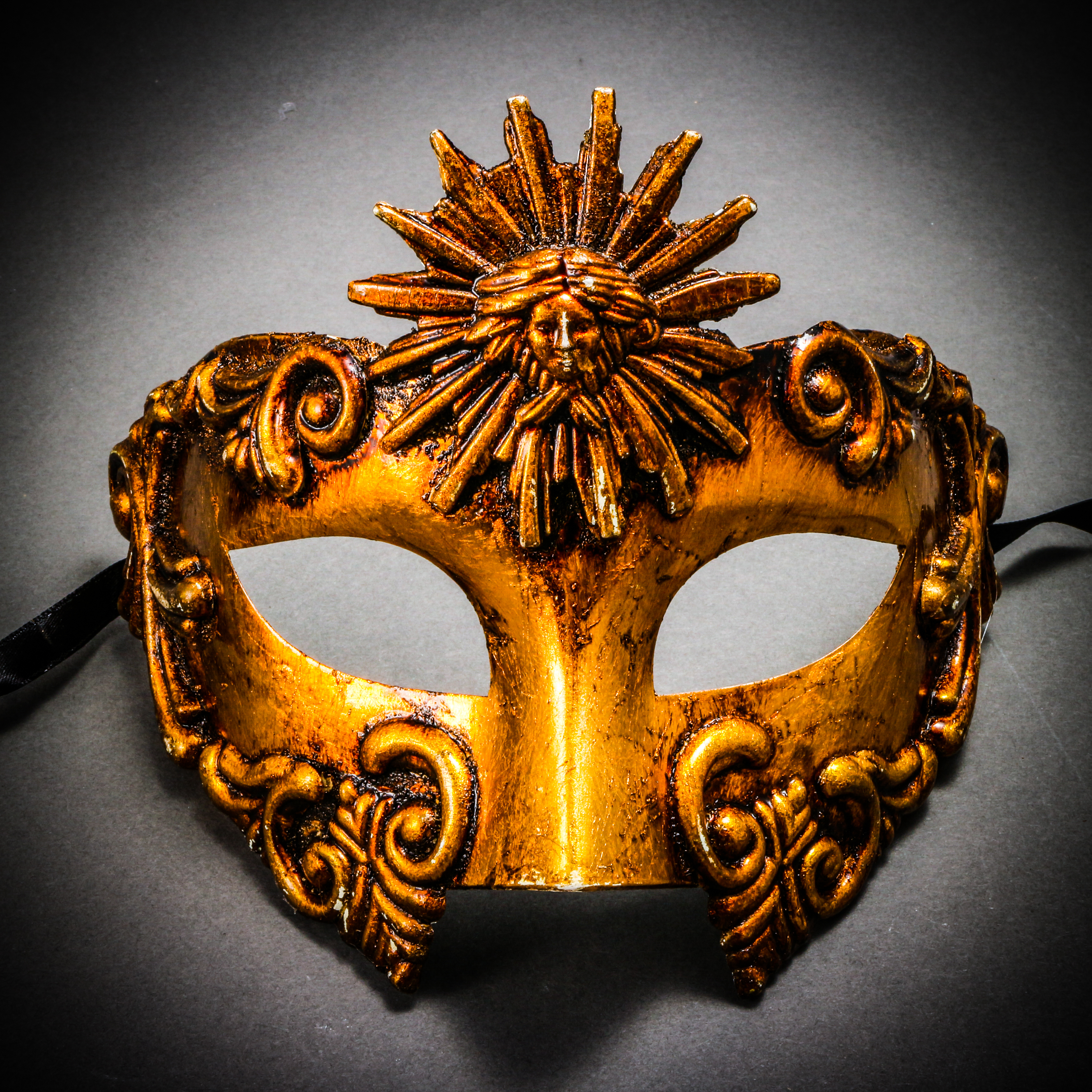 Details about   Unique Roman God Metallic Gold Venetian Masquerade Party Men's Half Face Mask 