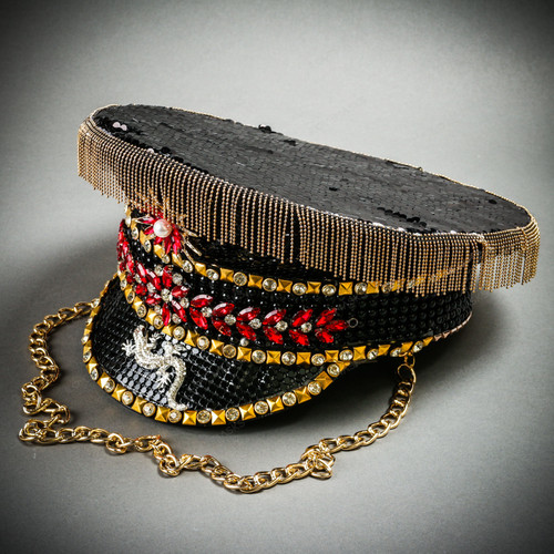 ?Smokin Hot Custom Captains Hat for Burning Man? Deluxe Jeweled Burning Man Captain main image 4