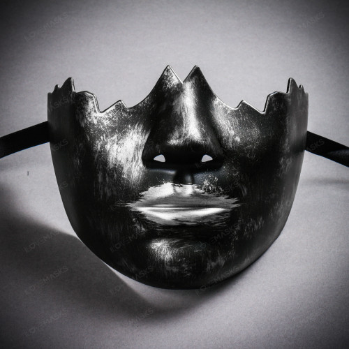 half black and white mask