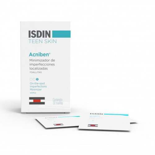 30 Toallitas Limpiadoras Minimizador de Imperfecciones Acniben Isdin