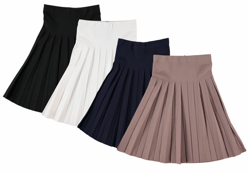 Women's 25/27 Inches Pleated Knit Skirt - BGDK Wholesale