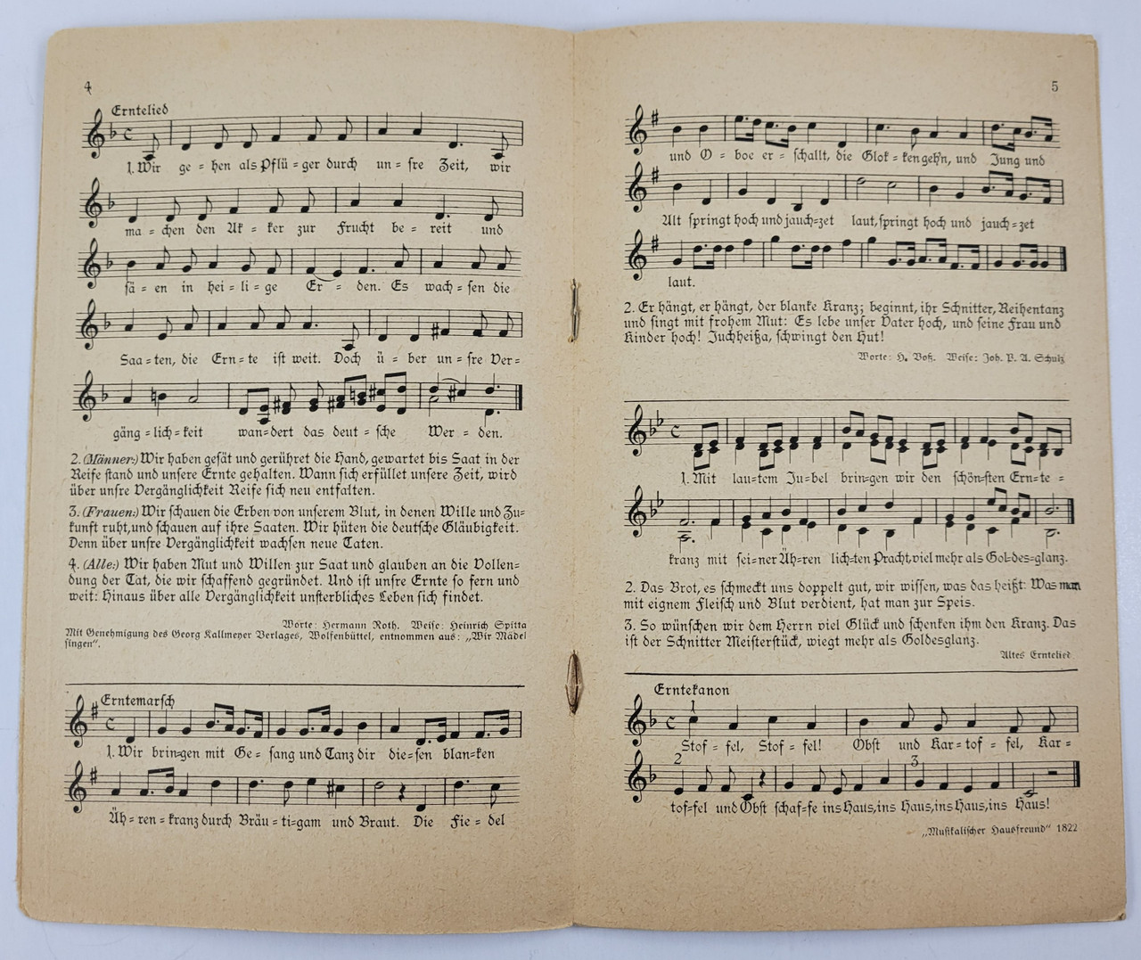 WW2 German Songbook No. 8 Songs for Women's Groups