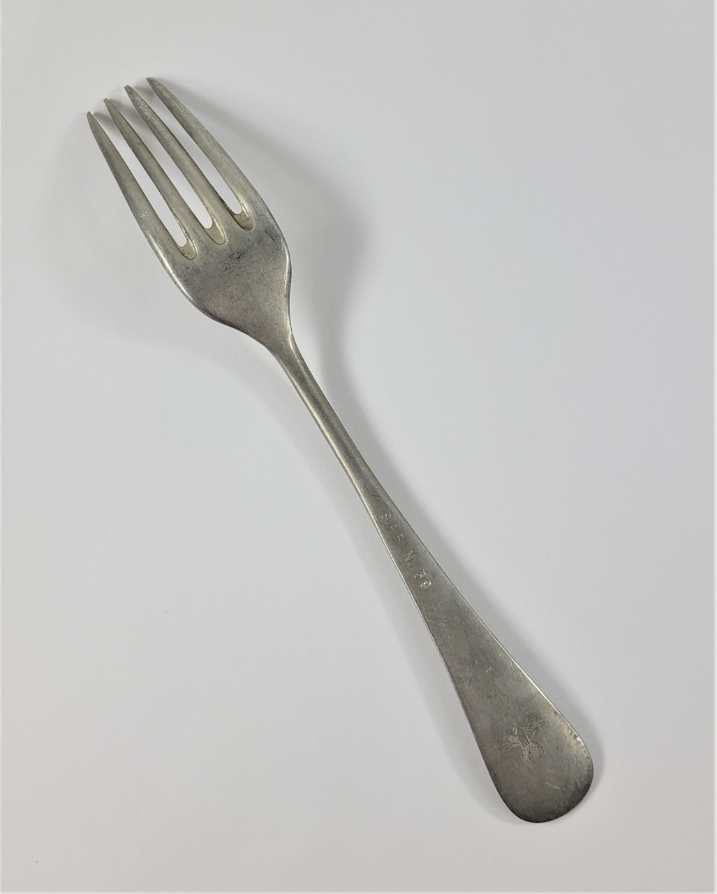 Original WWII German Army Aluminum Mess Hall Fork - 1939