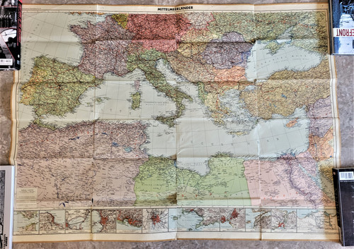 German 1941 Dated Map of the Mediterranean Sea