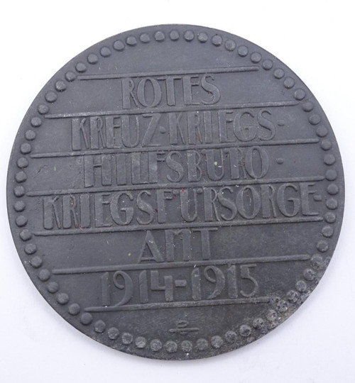 Large WWI Red Cross Table Medal - 1914-1915