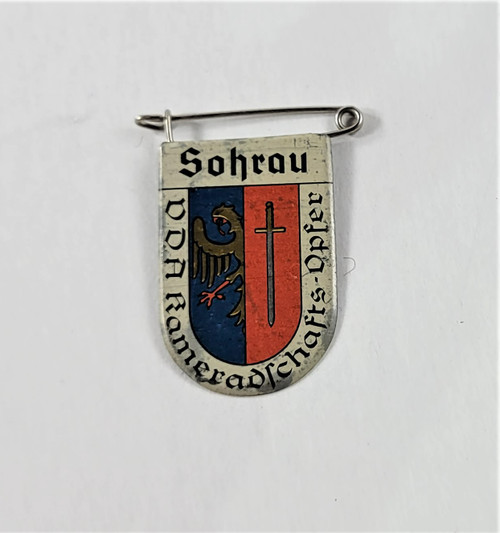 1934 German VDA pin, WHW, Coat of Arms - Sohrau