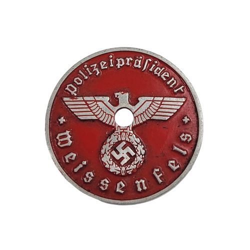 REPRODUCTION Third Reich License Plate Tag