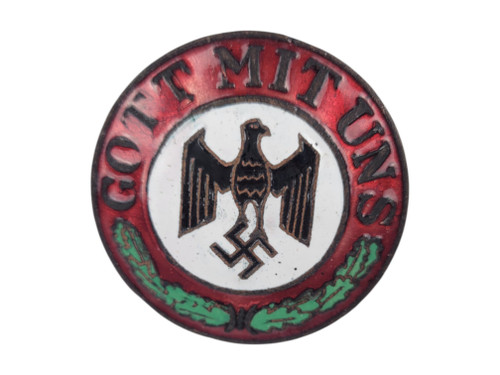 Reproduction Huge Gott Mit Uns Enamel Badge