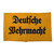 Embroidered Yellow Deutsche Wehrmacht Armband (Stamped)
