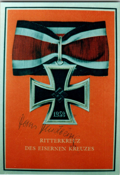 Knights Cross Recipient Signature - Hans Hindelang (Großdeutschland)