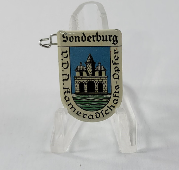 1934 German VDA pin, WHW, Coat of Arms - Sonderburg