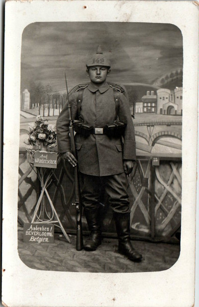 WWI German Soliders Portrait Postcard