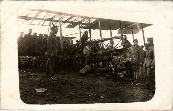 WWI German Plane Crash Postcard (3)