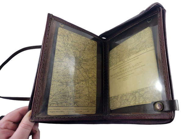 Early German Folding Map Case Insert With Maps