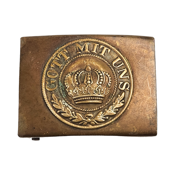 WWI Prussian Enlisted Mans “Gott Mit Uns” Brass Belt Buckle