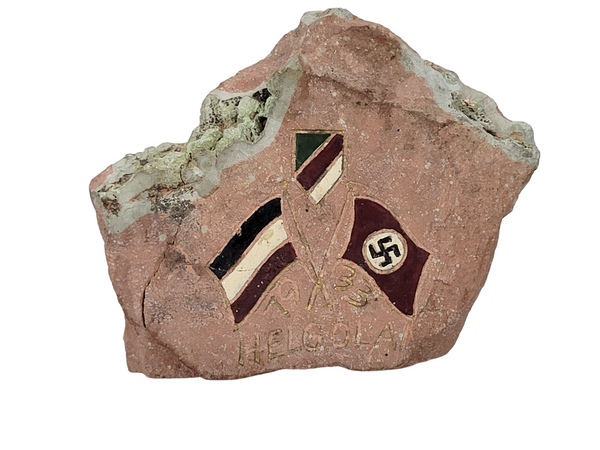 1933 Dated Painted Patriotic Rock from Helgoland