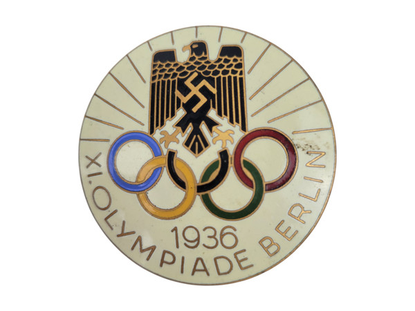 Reproduction 1936 Berlin Olympic Enamel Badge