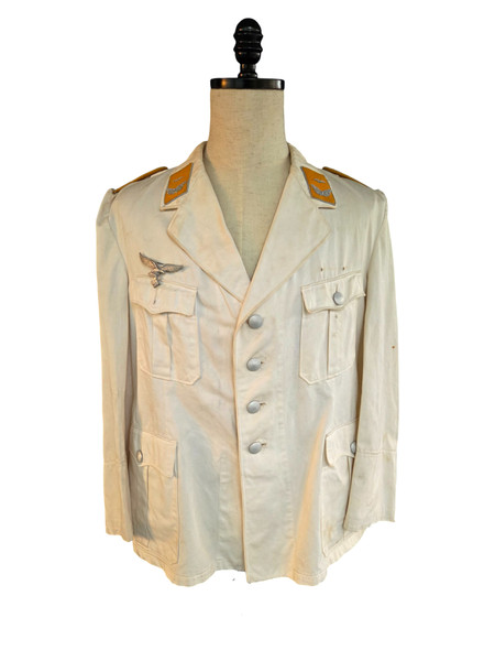 Luftwaffe Oberleutnant White Summer Four Pocket Tunic