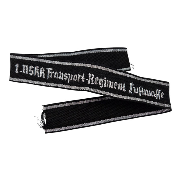 Reproduction Bullion 1. NSKK Transport-Regiment Luftwaffe Cuff Title
