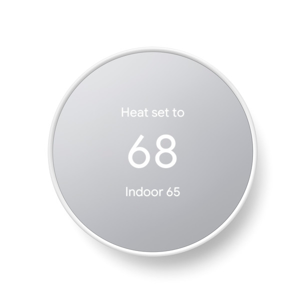 GOOGLE NEST SMART PROGRAMMABLE WIFI THERMOSTAT - SNOW - Good / Refurbished (ASY-GOO-0070365)