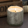 Ginger Patchouli 13 oz Silver Bubbled Artisan Blown Glass Tumbler Candle by Himalayan Candles