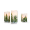 Set of 3 Pillar Candle Flickering LED Lights Asst 3 Sizes by Two's Company