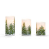 Set of 3 Pillar Candle Flickering LED Lights Asst 3 Sizes by Two's Company