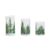 Set of 3 Pillar Candle Flickering LED Lights Asst 3 Sizes by Two's Company