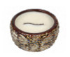 Cashmere Oak Garden Mum Round RibbonWick Candle