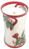 WoodWick *Cinnamon Cheer Large Decal Crackle Glass