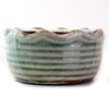 Southern Sweet Tea Ribbed Ruffled Bowl Swan Creek Candle (Color: Seafoam)